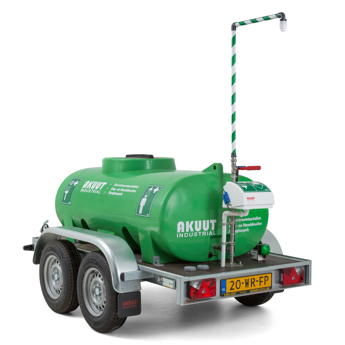 Akuut Industrial, nooddouches, oogdouches, elektrische doorstroomverwarmers