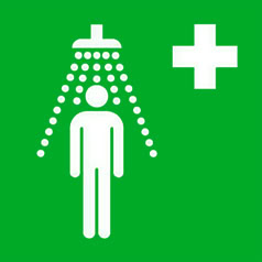 Akuut Industrial, nooddouches, oogdouches, elektrische doorstroomverwarmers